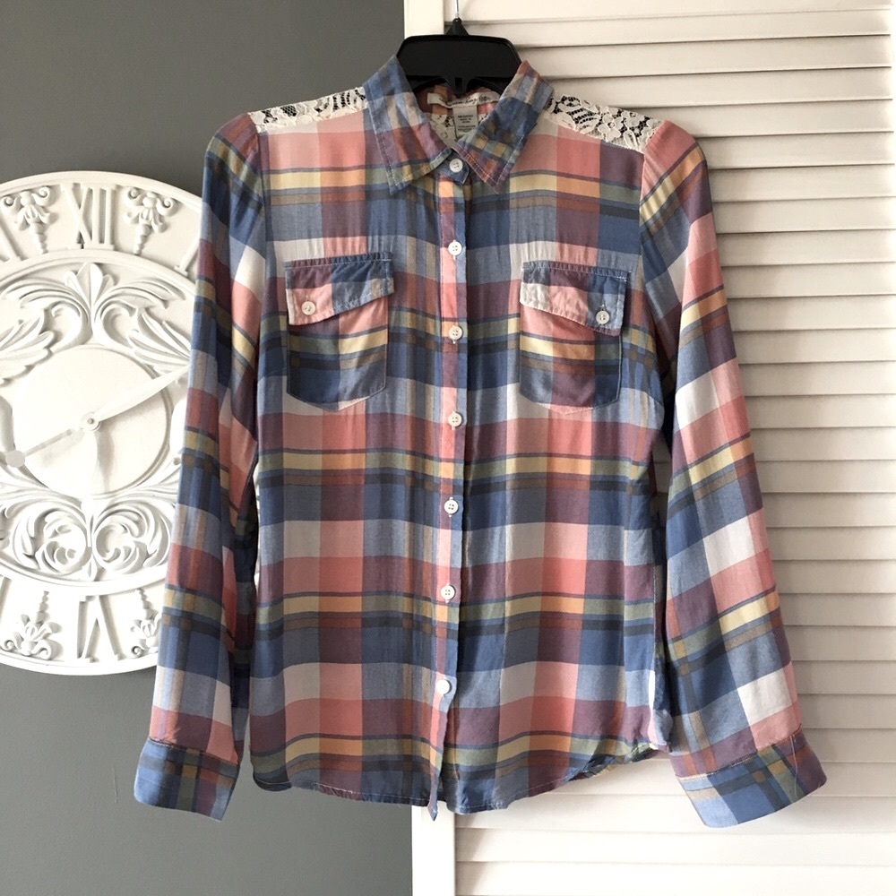 Plaid button up shirt